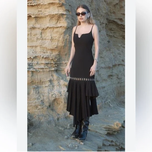 Rokh x H&M Layered Skirt Asymmetric Dress
